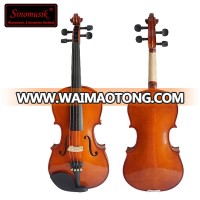 Hot sale satin red brown colour solid student primary violin for beginners