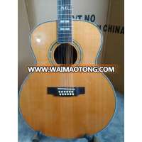 wholesale cheap solid OEM custom 12 string acoustic electric guitar left handed 12 string guitar